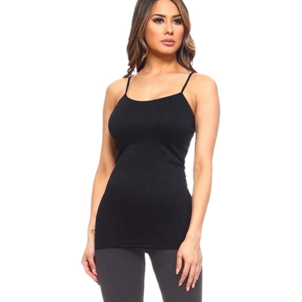 Black Basic Layering Tank Top